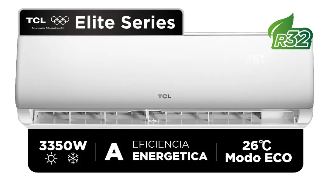 Aire Acondicionado Split TCL Elite Frio Calor On Off 3350W 2900 Frigorías TACA-3350