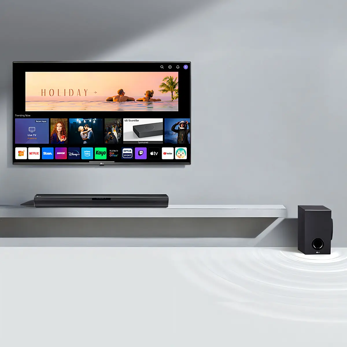 Barra de Sonido Lg Sqc1 160w Sonido Envolvente Dolby Digital Negro