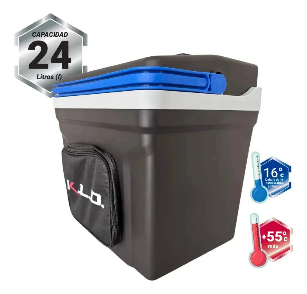 Conservadora Electrica Kld 24l Negro 220v 12v Friocalor Con Manija