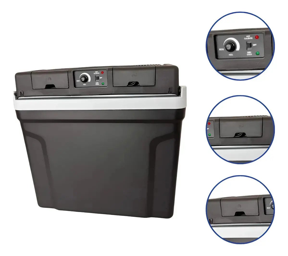 Conservadora Electrica Kld 24l Negro 220v 12v Friocalor Con Manija