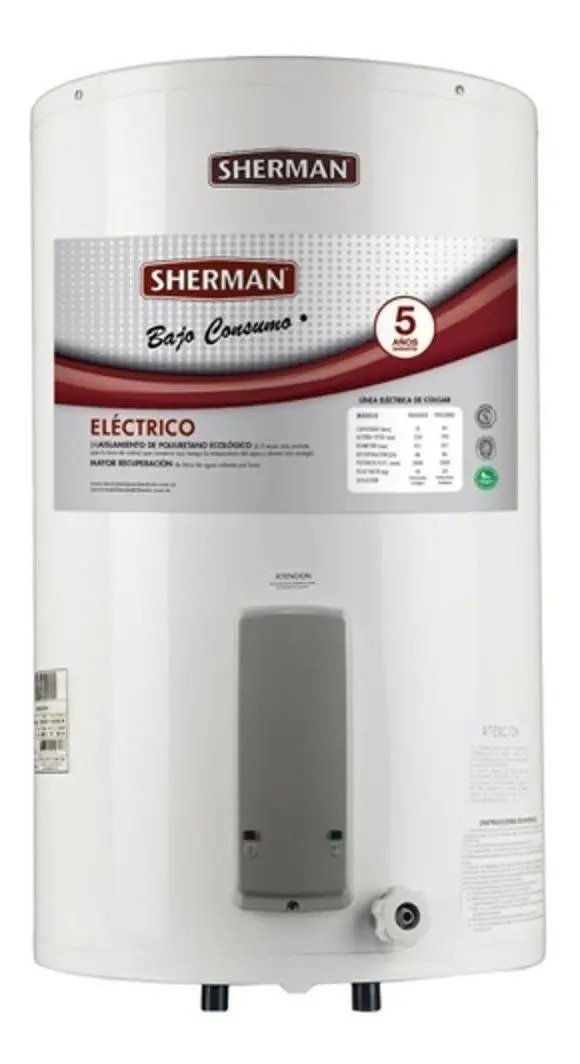 Termotanque Electrico Sherman Tecc085 Blanco 85l Anticorrosivo Colgar