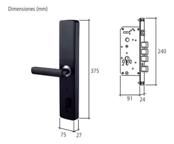 Cerradura Inteligente Tbcin Cb01t Negro Grafito