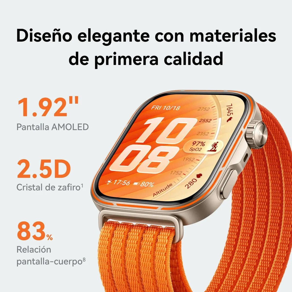 Smartwatch Huawei Watch Fit 5 Pro Con Gps Ecg Nfc Reloj Inteligente Hasta 10 Dias De Bateria 192 Pantalla De Cristal De Zafiro Miniejercicios Monitorizacion De Salud Ios Y Android Negro