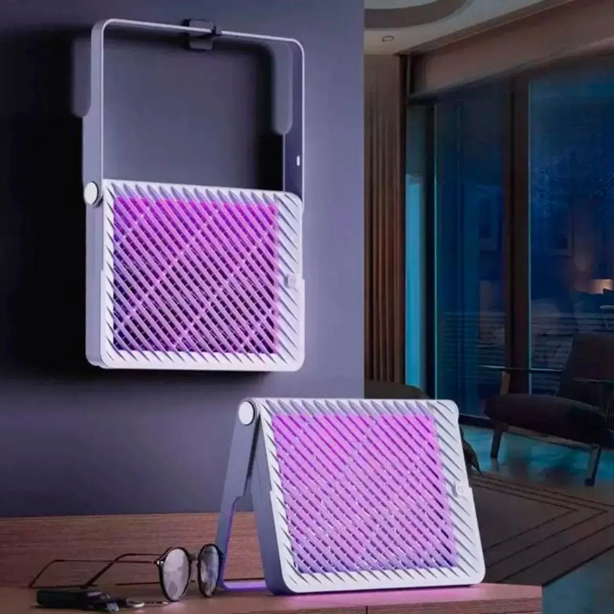 Lampara Mata Mosquitos Renkai Repelente Uv Plegable Con Led Blanco