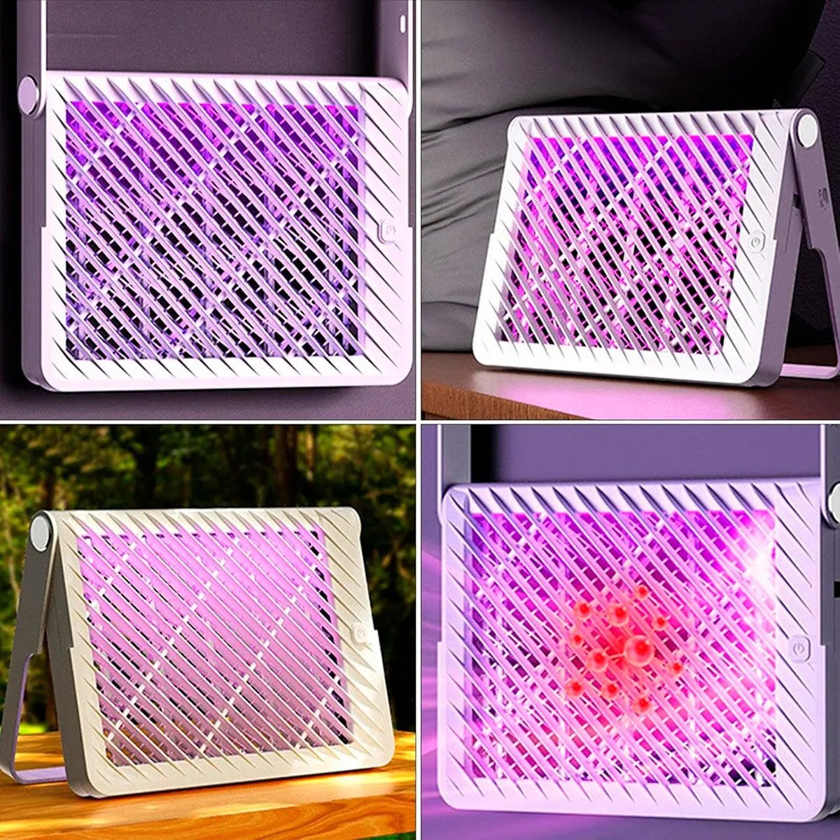Lampara Mata Mosquitos Renkai Repelente Uv Plegable Con Led Blanco