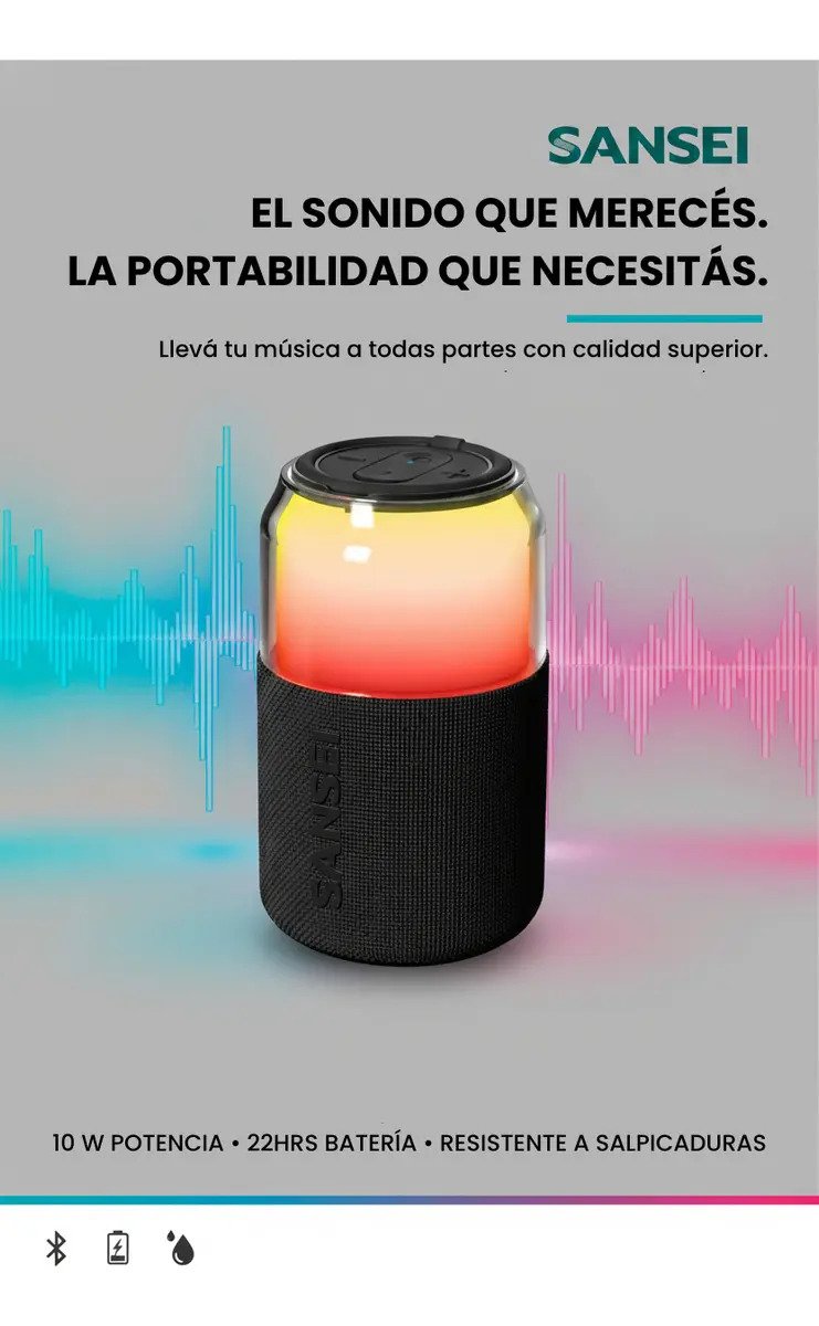 Parlante Portatil Sansei Bluetooth Slk20 10w