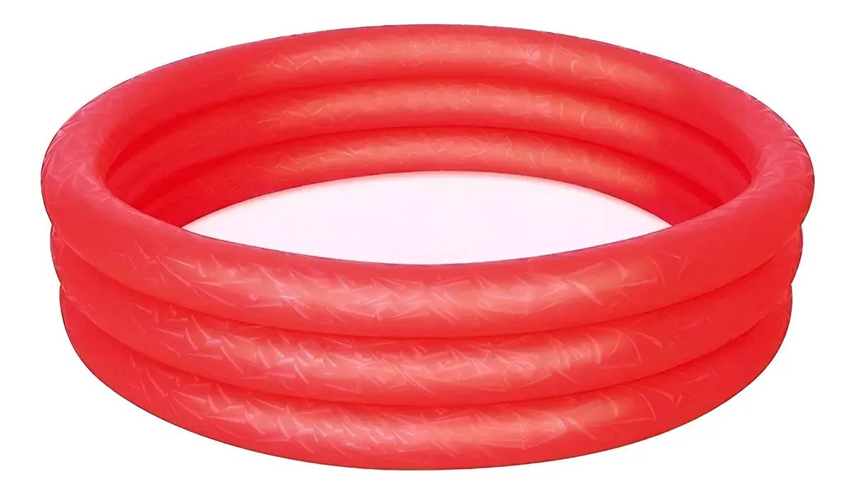 Pileta Inflable 3 Aros 102 X 25 Cm Bebes Ninos Bestway 51024 Color Rojo