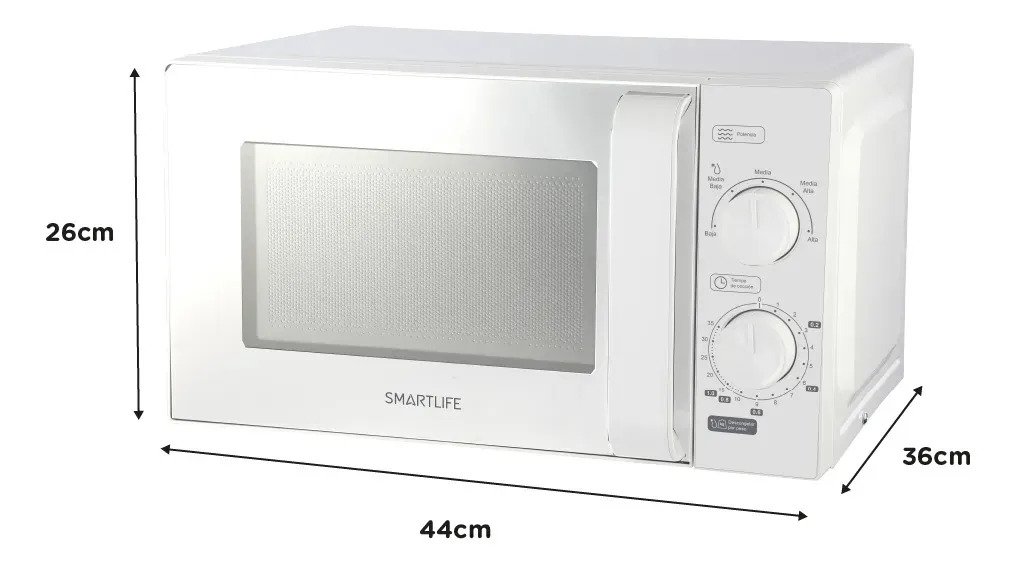 Microondas Smartlife Mecanico Sl Mwo20mmw Blanco 20l detalle 2