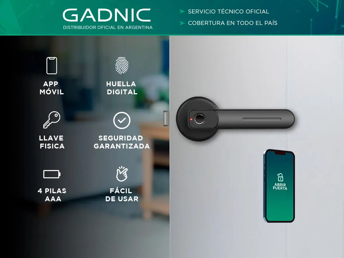 Cerradura Biometrica Inteligente Gadnic Con Huella Digital