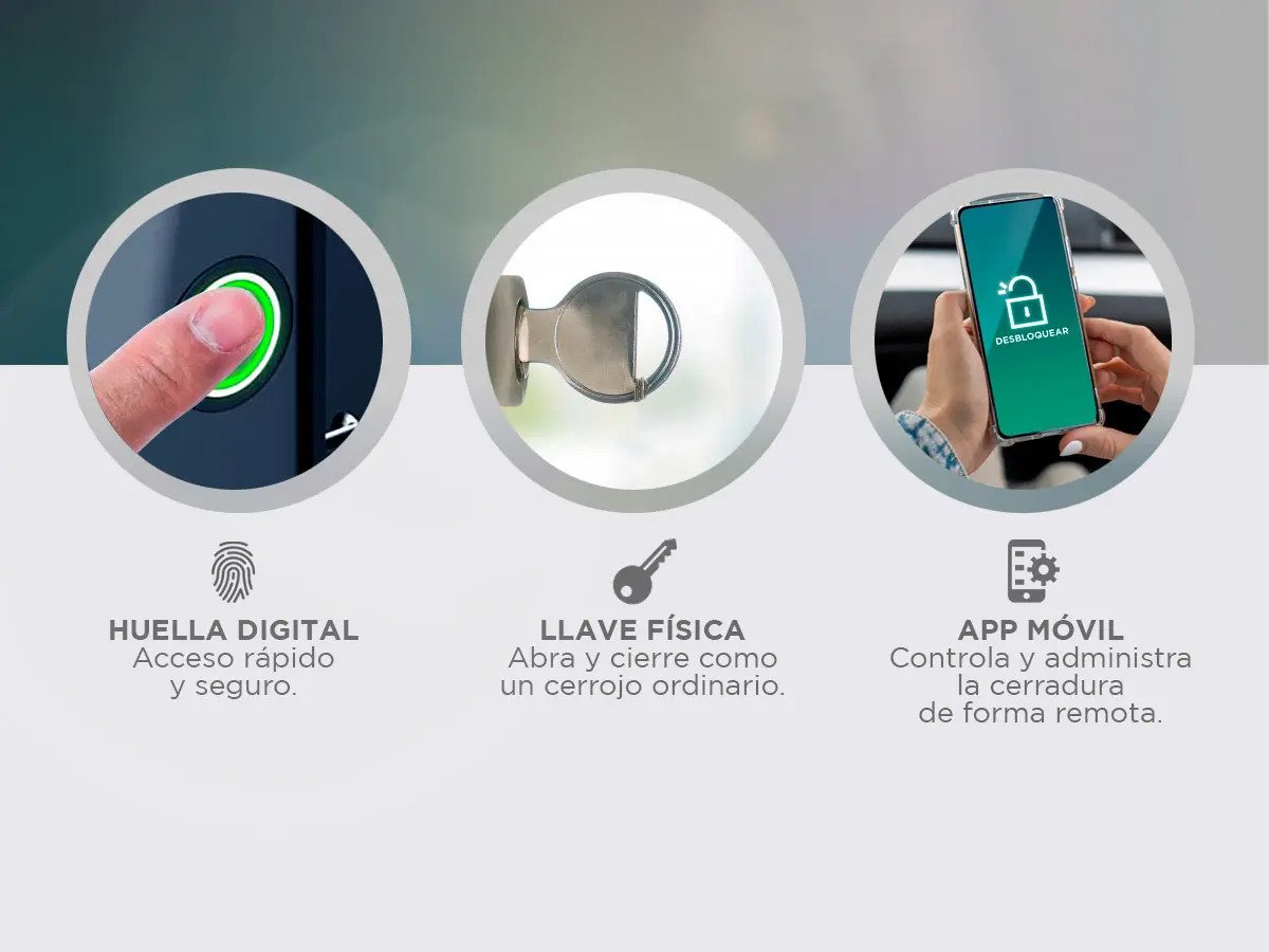 Cerradura Biometrica Inteligente Gadnic Con Huella Digital