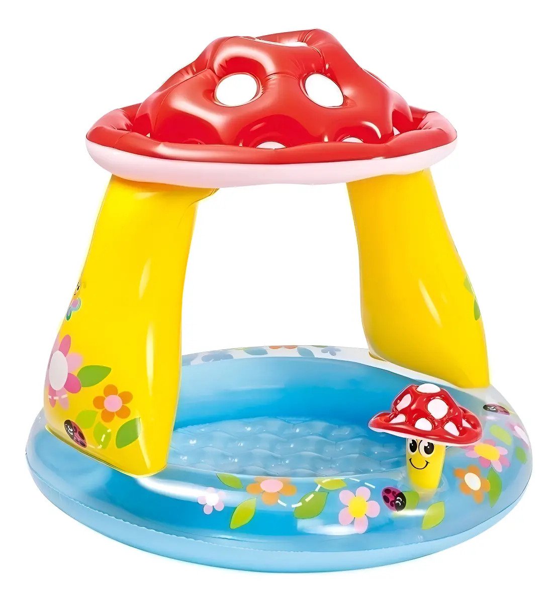 Pileta Redonda Inflable Para Bebe Intex Hongo 102 X 89 Cm Multicolor