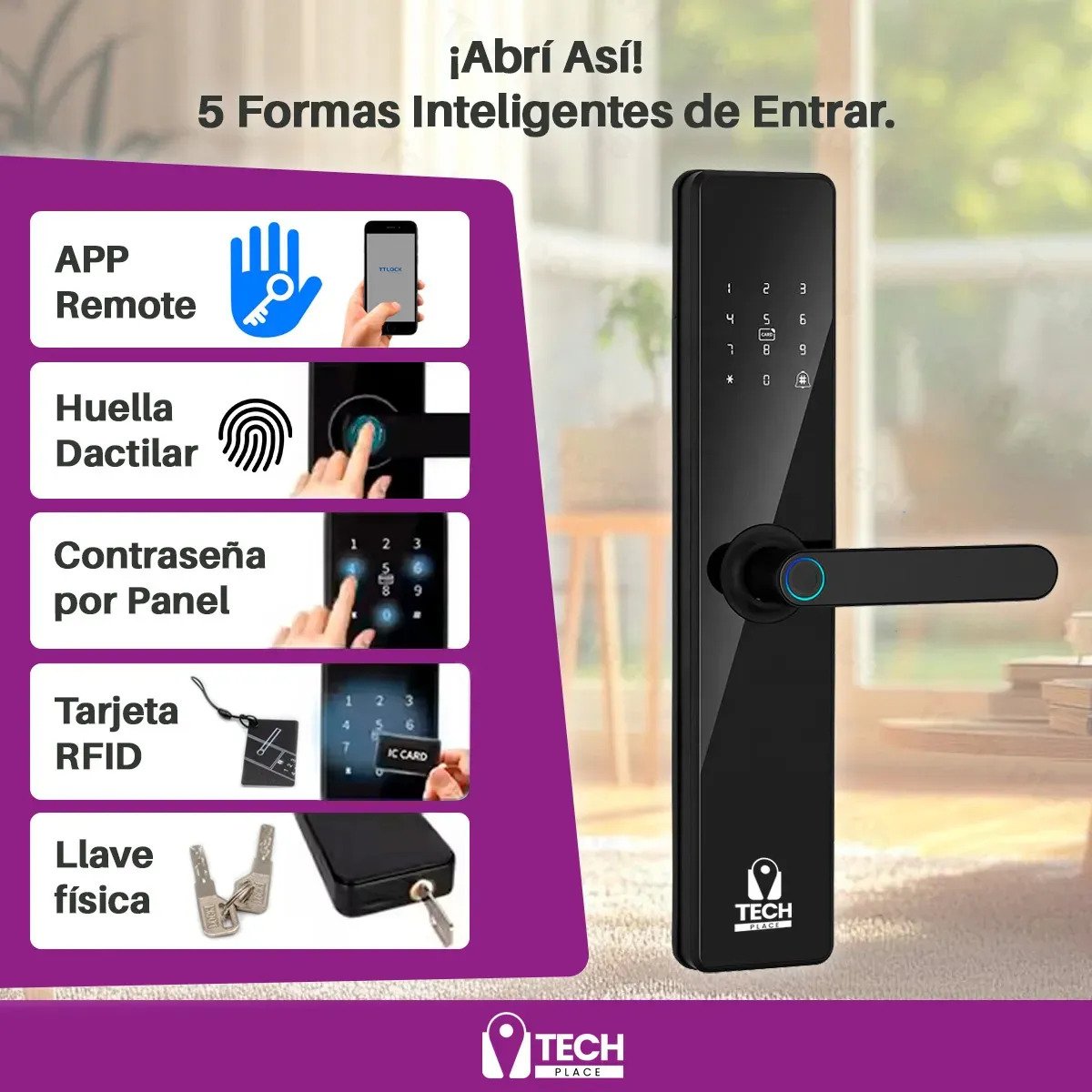 Cerradura Inteligente Huella Digital Rfid Electrica Ttlock