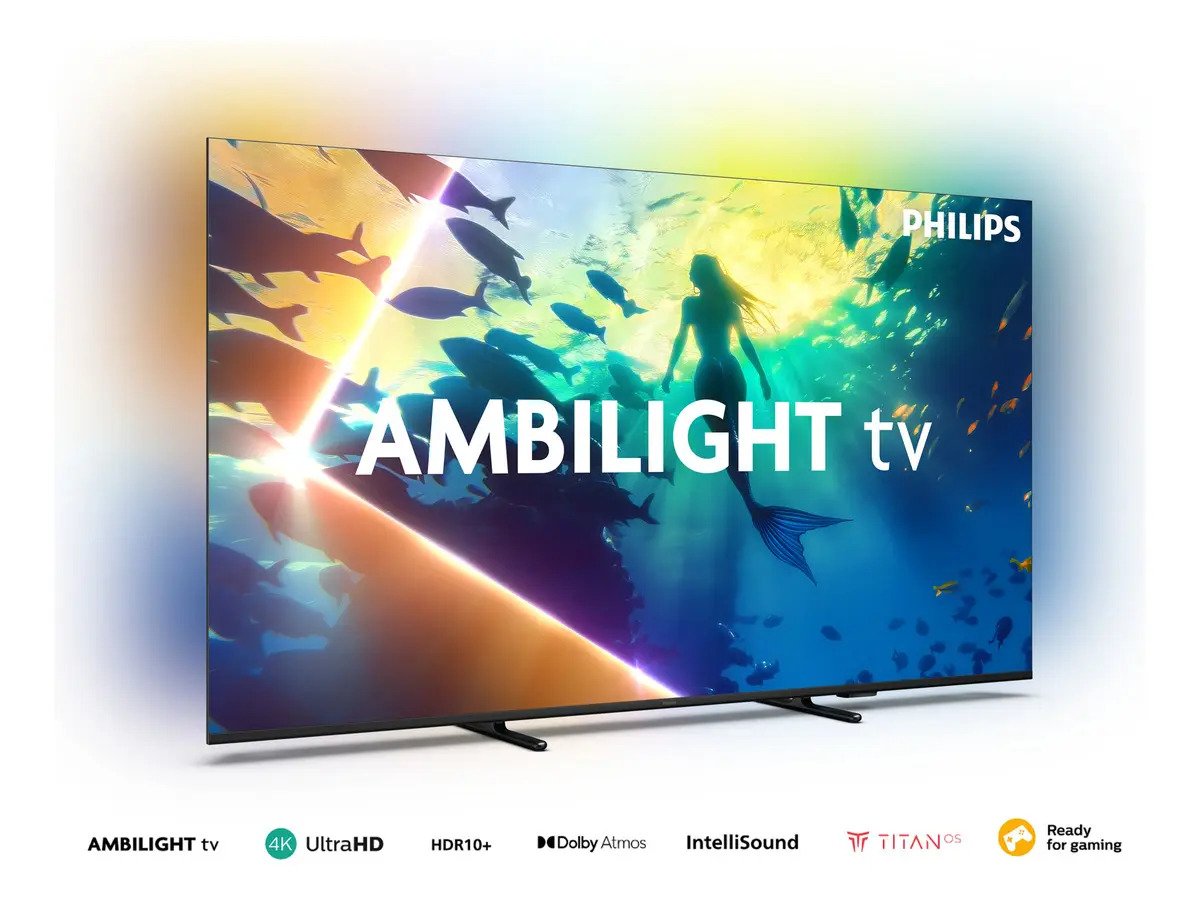 Smart Tv Philips 4k 65 Borderless Ambilight Y Titan Os