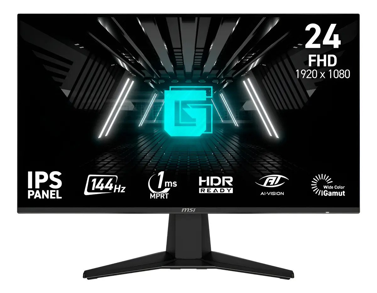 Monitor Gamer Msi G242l E14 238 Fhd 144hz 1ms Ips Freesync Negro