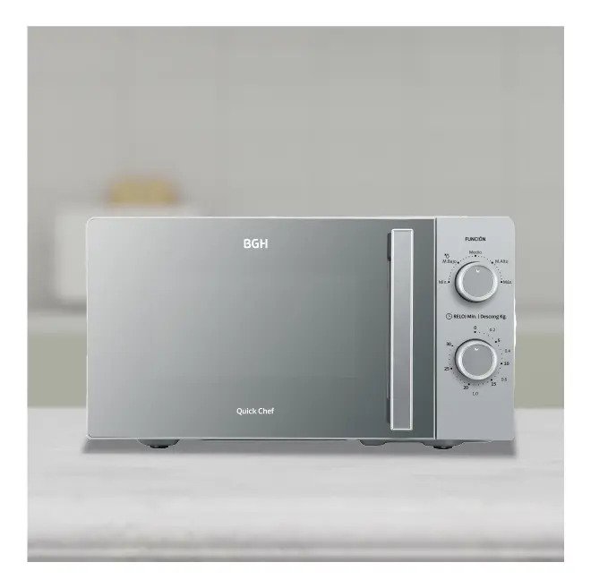 Microondas Bgh Mecanico 18l Silver Espejado B118ms25 detalle 1
