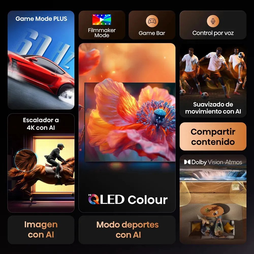 Smart Tv Hisense 65 Pulgadas Qled 65q6qv 4k Modo Deporte Con Ai