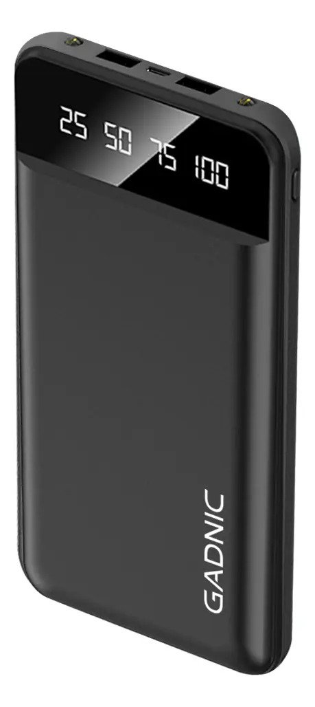 Cargador Portatil Gadnic Power Bank 10000mah Usb C Rapido Negro