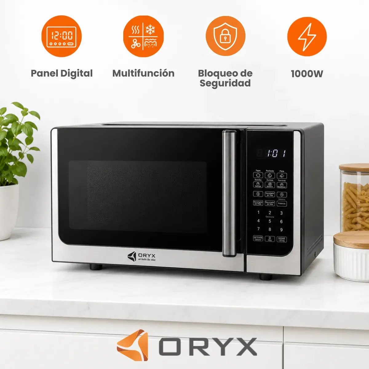 Microondas Digital 20 Litros 8 Funciones Tactil 1000w detalle 2