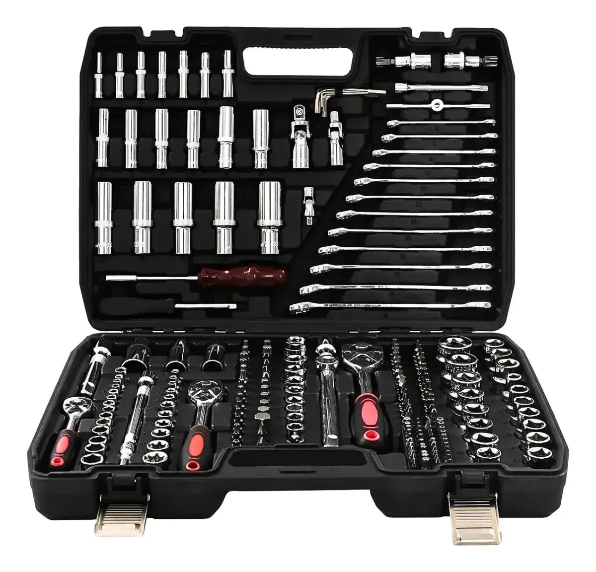 Juego De Herramientas 216 Piezas Set Tubos Llaves Completo Negro