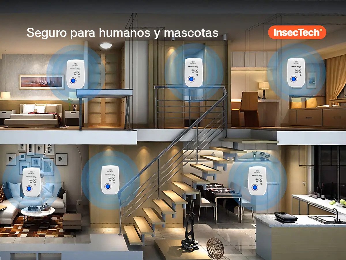 Ahuyentador Ultrasonico De Mosquitos Y Moscas Para Interiores Insectech