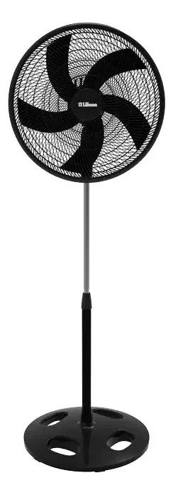 Ventilador De Pie Liliana Vp20p Negro De 20 Con 5 Aspas Y 3 Velocidades