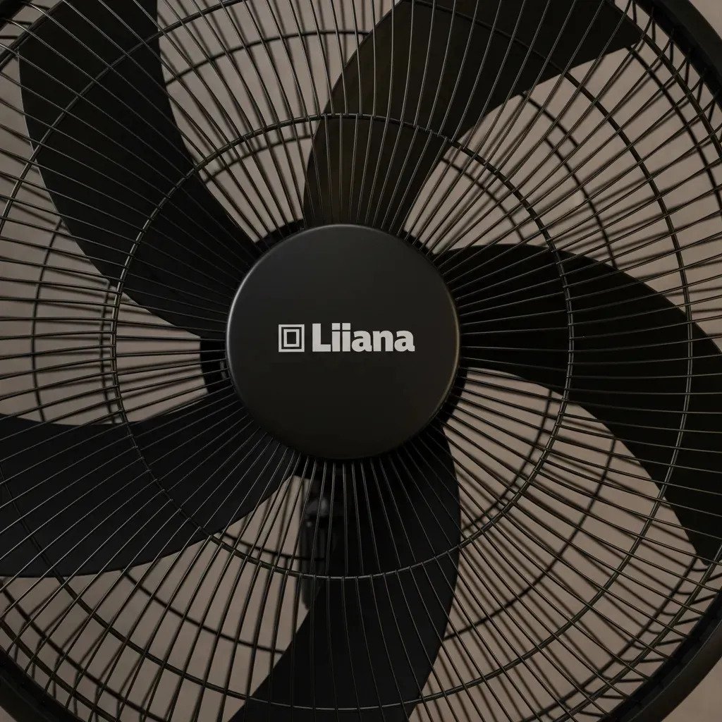 Ventilador De Pie Liliana Vp20p Negro De 20 Con 5 Aspas Y 3 Velocidades