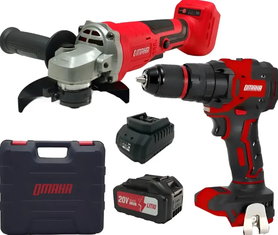 Combo Brushless 20v Taladro Percutor Amoladora 3 Ah Metal