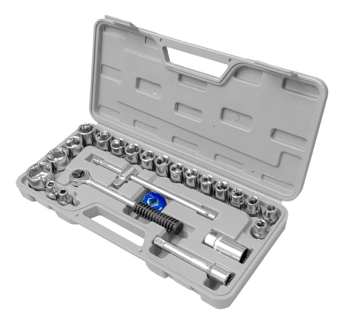 Juego De Llaves Combinadas Tubo 25 Piezas Libercam Llt 25 Caja De Herramientas Valija Color Gris