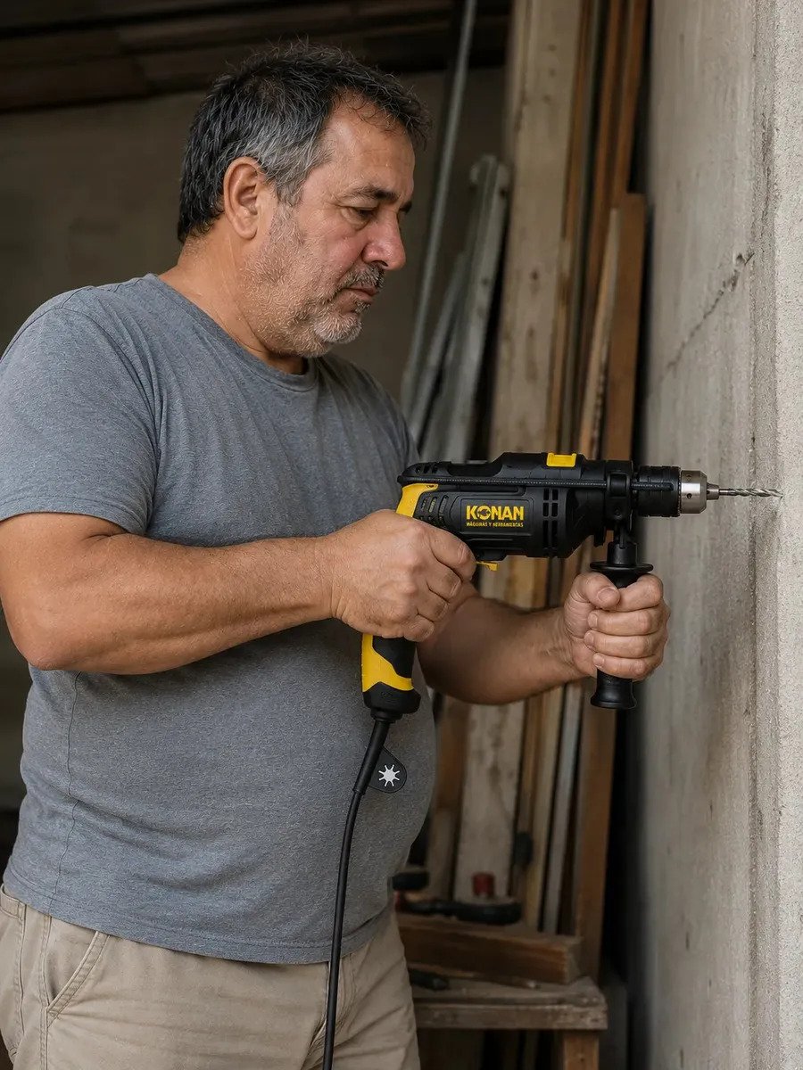 Combo Taladro 750w Y Amoladora Angular 115mm 720w Konan Bricolaje