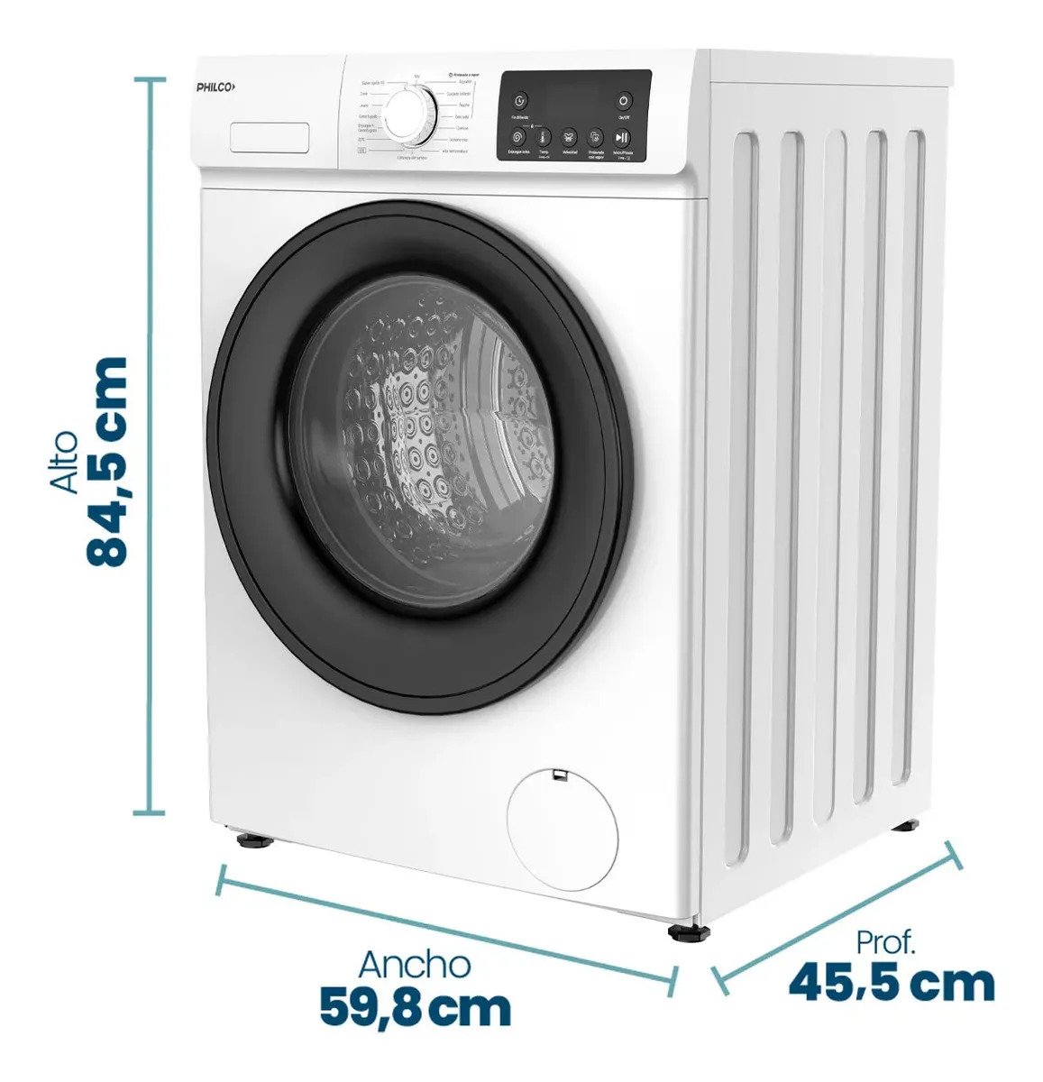 Lavarropas 6kg Carga Frontal Philco Inverter detalle 3