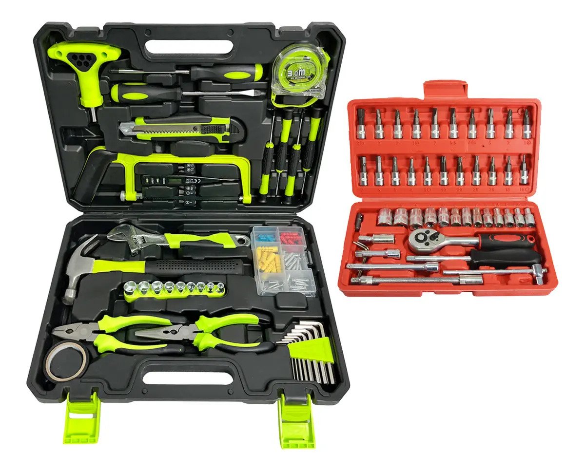 Set Maletin De Herramientas 150 Pz Ktollave Tubo Crique 46 Negro