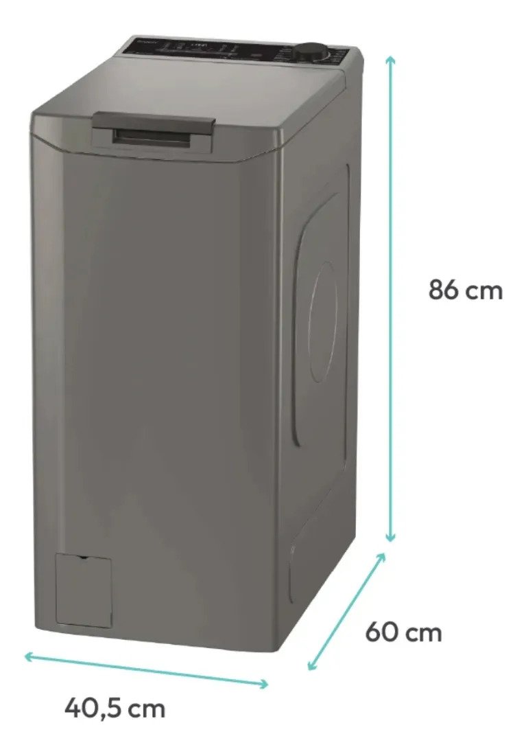 Candy Prowash Tca474tm5r 12 Electrica Gris detalle 2