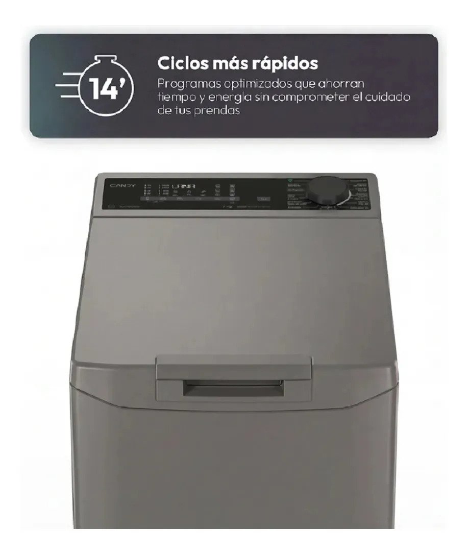 Candy Prowash Tca474tm5r 12 Electrica Gris detalle 3