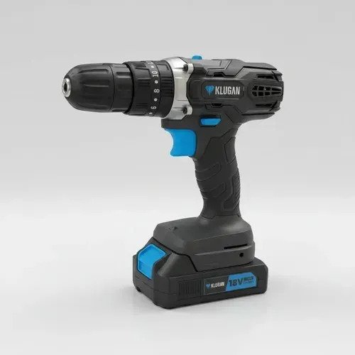 Taladro Atornillador Percutor Inalambrico Klugan 10mm Tip 18