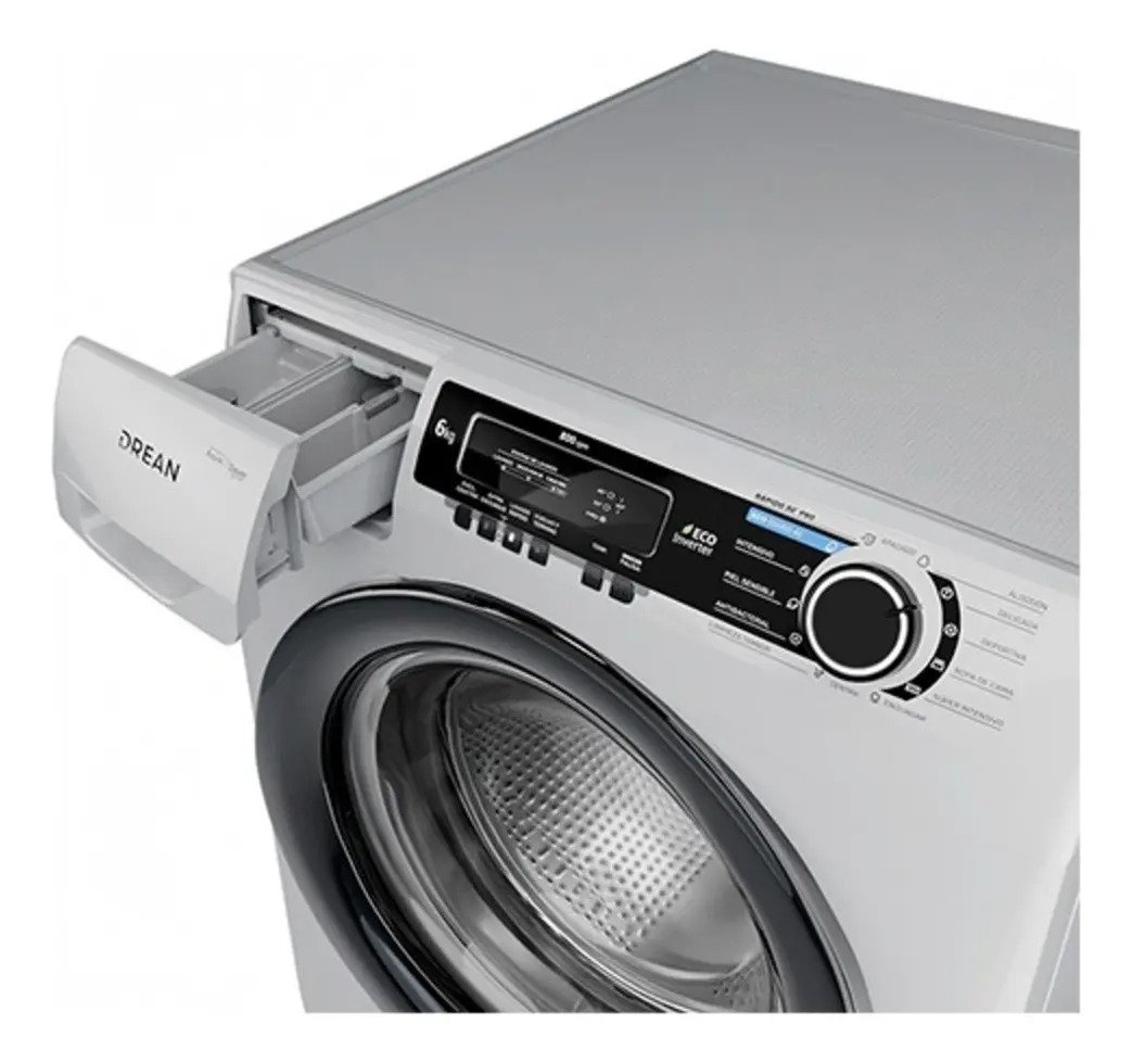 Lavarropas Drean Lcfdr0608lb 6kg 800rpm Blanco Inverter Blanco detalle 2