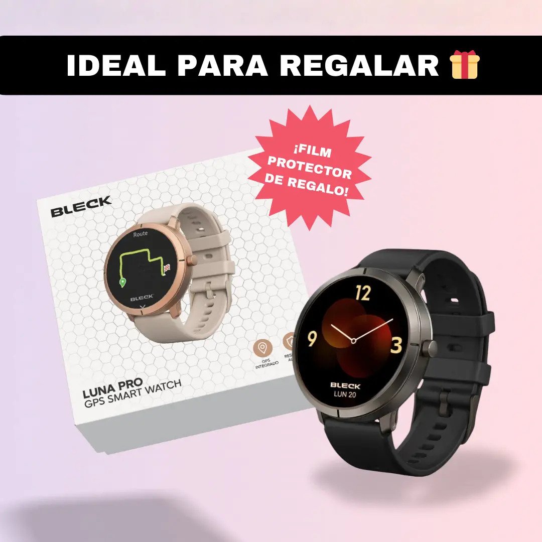 Smartwatch Bleck Luna Pro Gps Integrado Sumergible 5 Atm Deportivo Negro