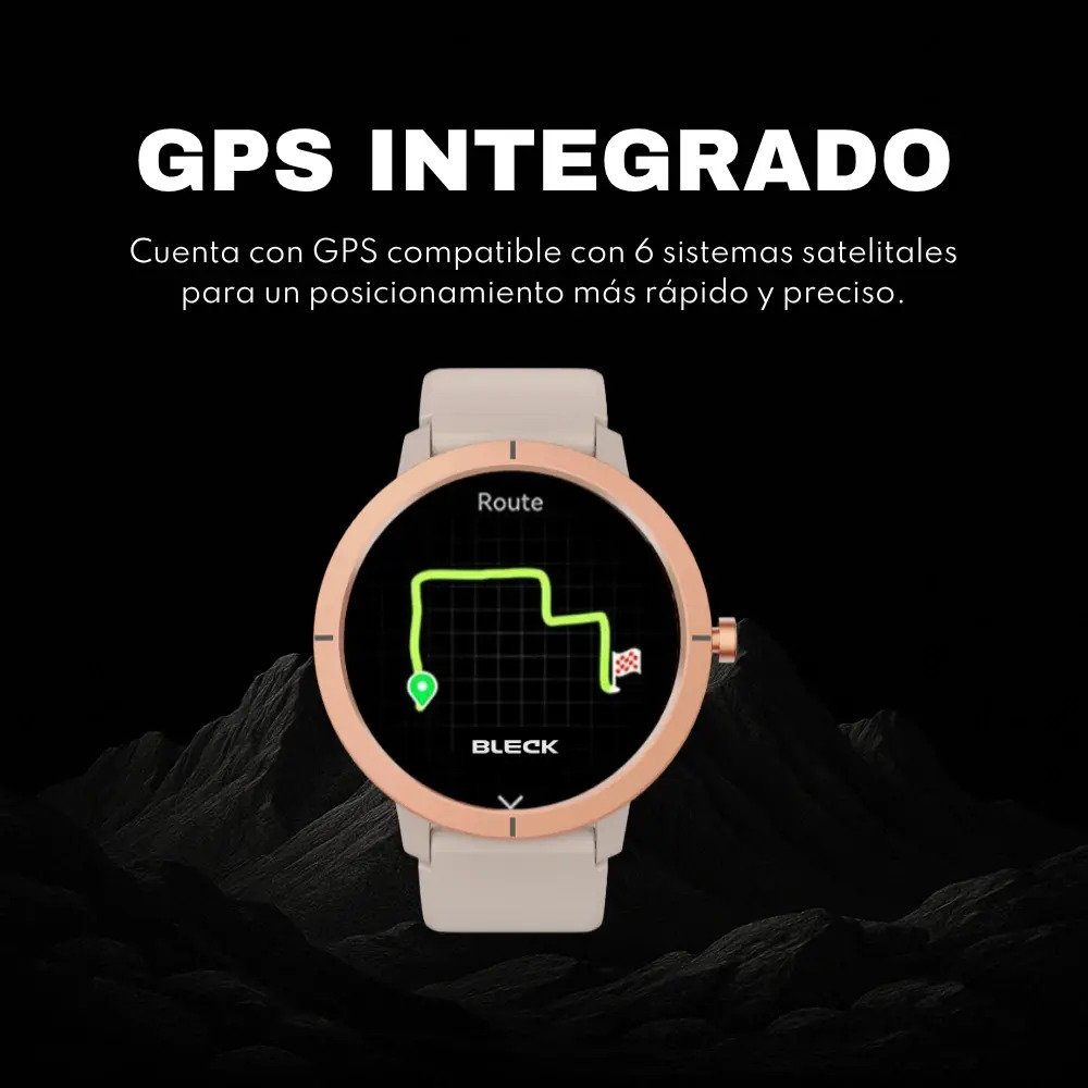 Smartwatch Bleck Luna Pro Gps Integrado Sumergible 5 Atm Deportivo Negro