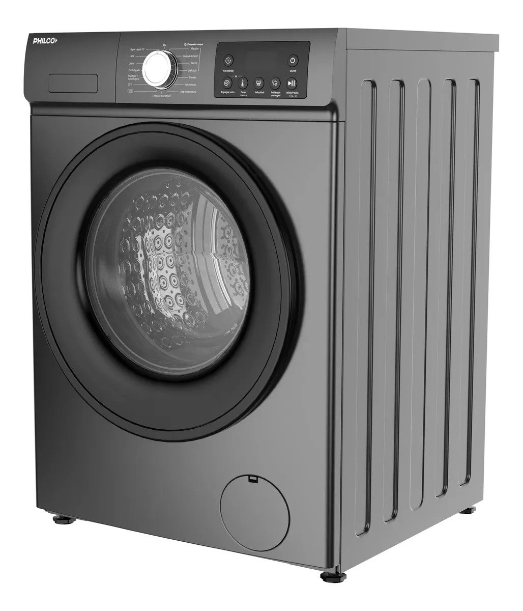 Lavarropas Philco 11 Kg Carga Frontal Inverter Slim Fit Grey detalle 2